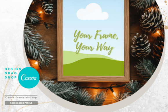 EasyEdit Canva Christmas Frame Mockup 18