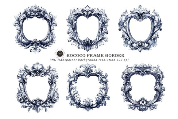 Rococo Frame Border Illustration Graphic by NIMAXS · Creative Fabrica