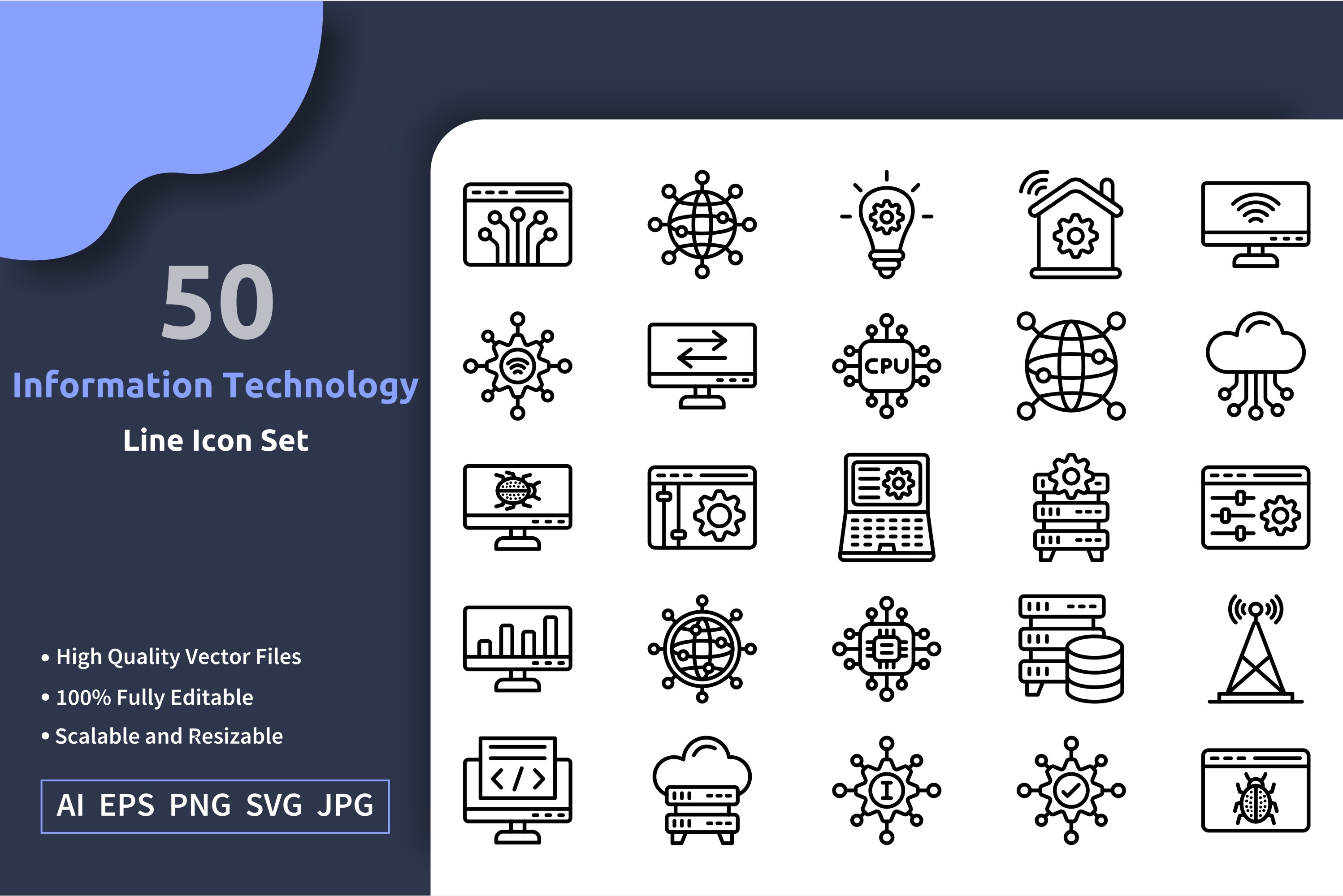 50 Vector Information Technology Icons Graphic by Graphixs Art ...
