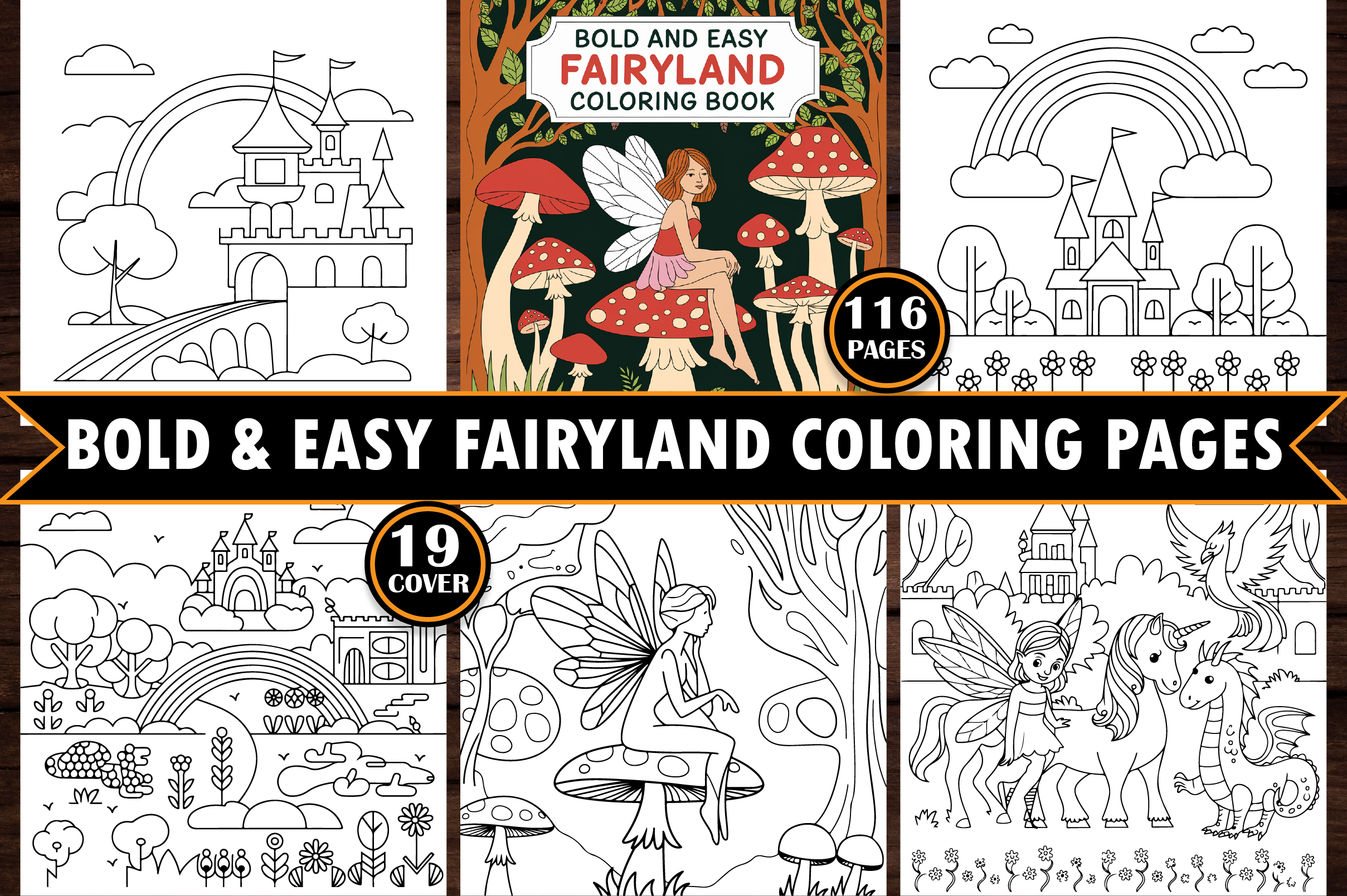 Bold and Easy Fairyland Coloring Pages