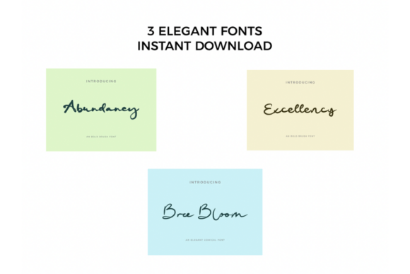 Brilliant Bundle Font PNG with transparent background - Preview 1