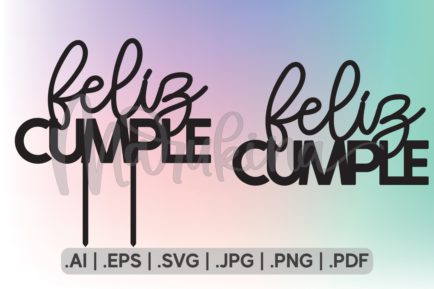 CAKE TOPPER FELIZ CUMPLE