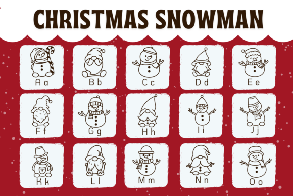 Christmas Snowman Font - Preview 1