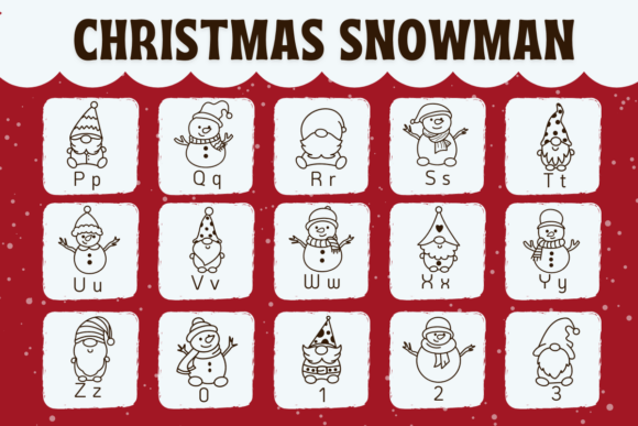 Christmas Snowman Font - Preview 2