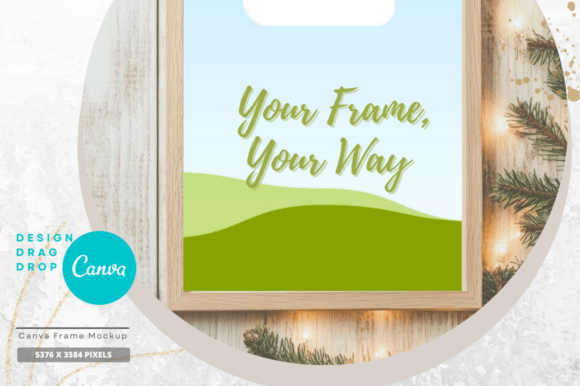 EasyEdit Canva Christmas Frame Mockup 22