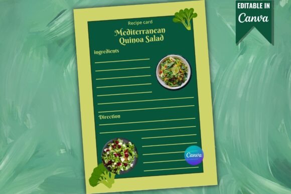Editable Recipe Card Template
