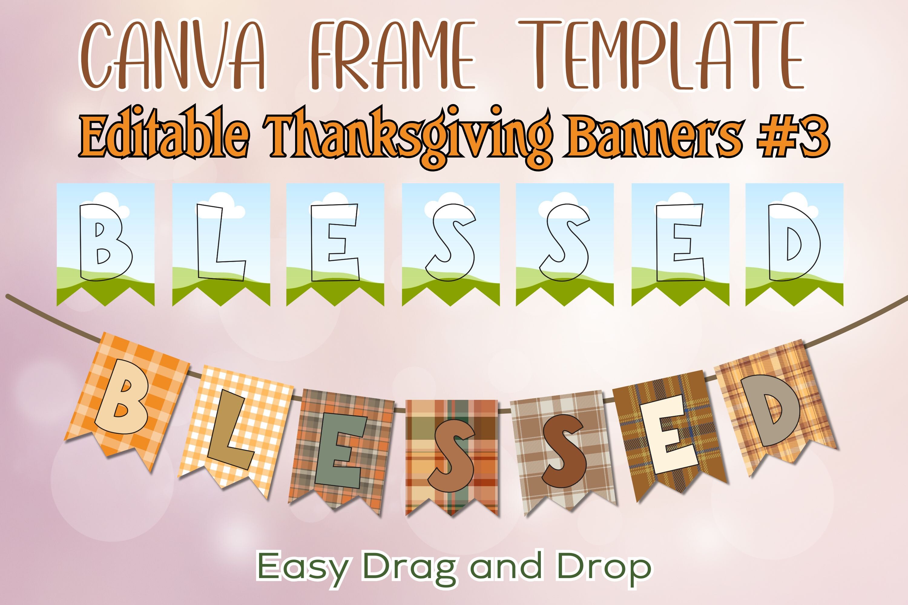 Editable Thanksgiving Banner #3 - CANVA Graphic by Adalin Digital ...
