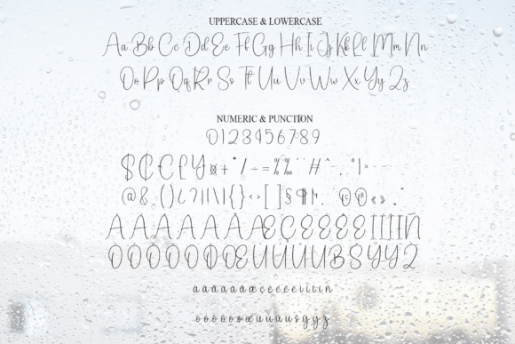 Hello Rainday Font PNG with transparent background - Preview 6