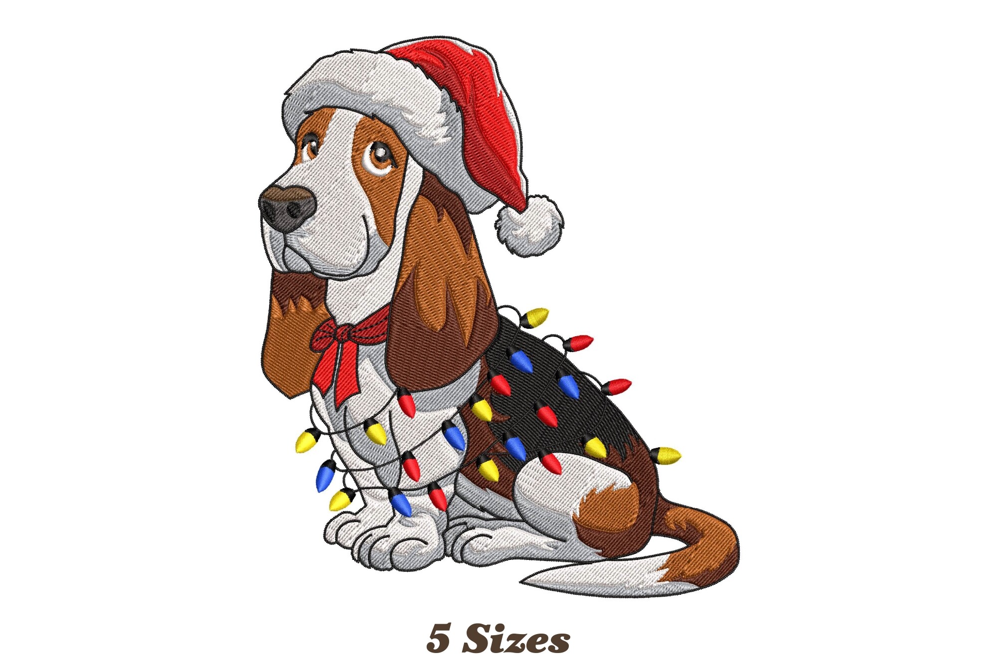 Lighting Basset Hound Dog Christmas