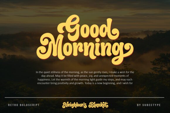 Neighbor's Blanket Font PNG with transparent background - Preview 4