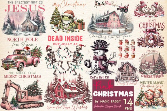 Pink Christmas Sublimation Bundle