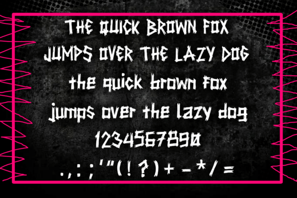Punk Anarchy Font PNG with transparent background - Preview 3