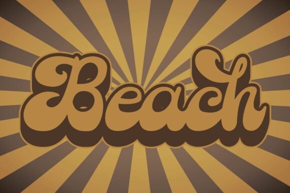 Retro Fancy Font PNG with transparent background - Preview 2