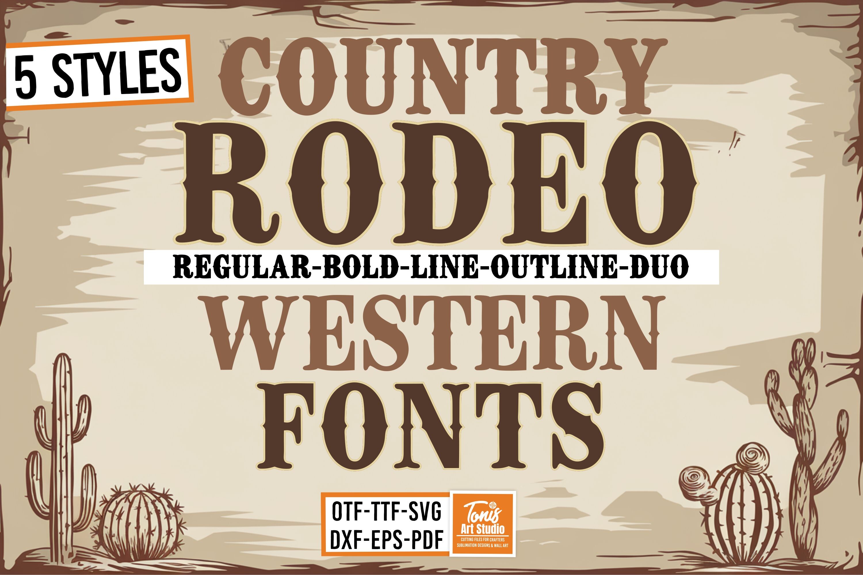 Rodeo Bundle preview: bold rugged western bundle