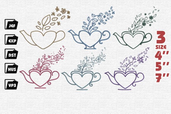 Set of 6 Tea Hearts