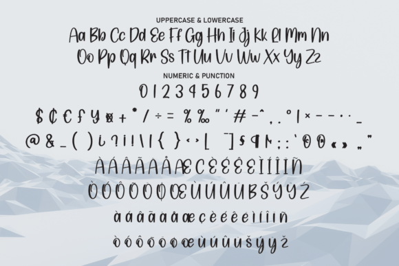 Simple Glacial Font PNG with transparent background - Preview 6
