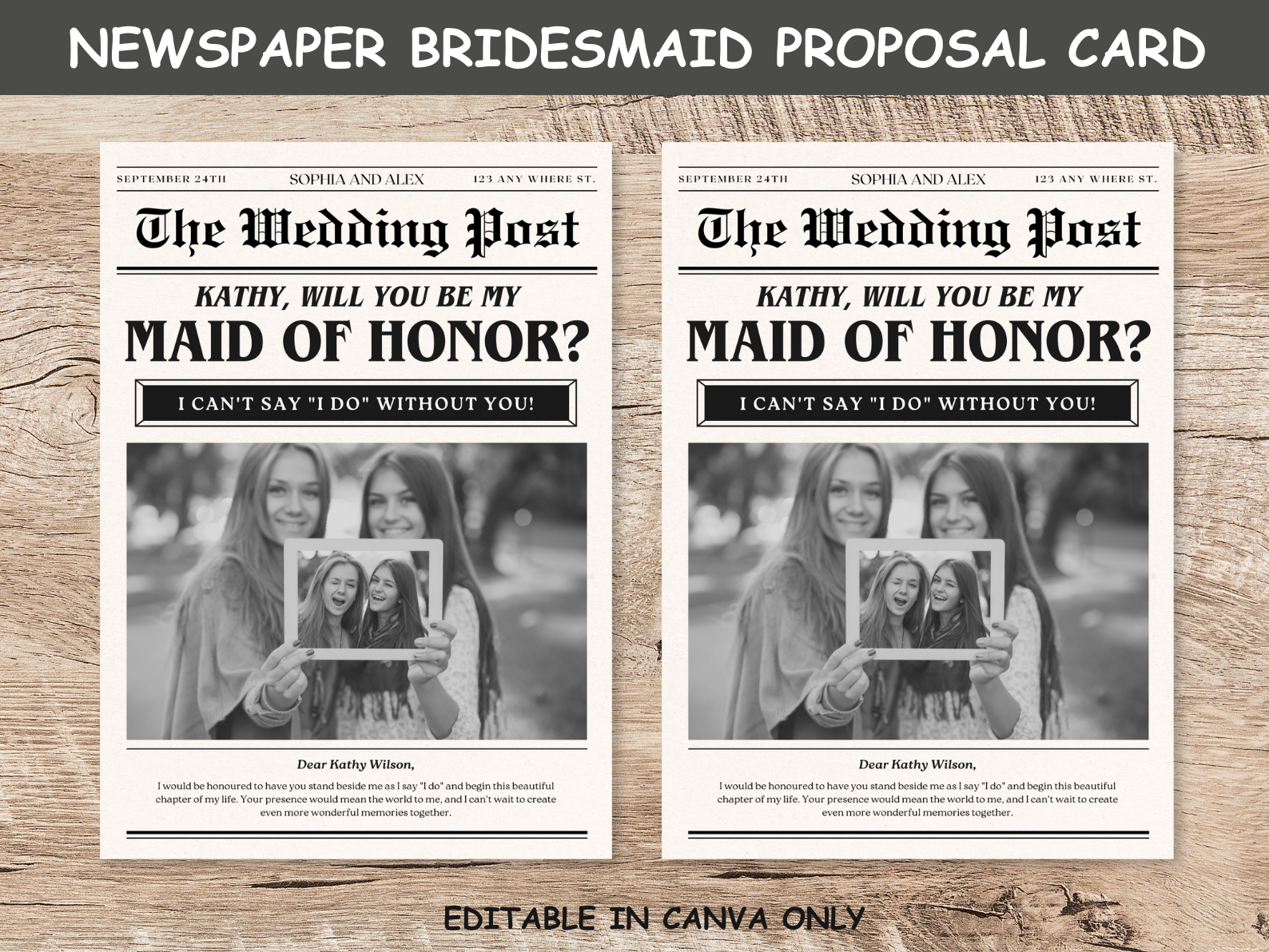 Bridesmaid Proposal Card