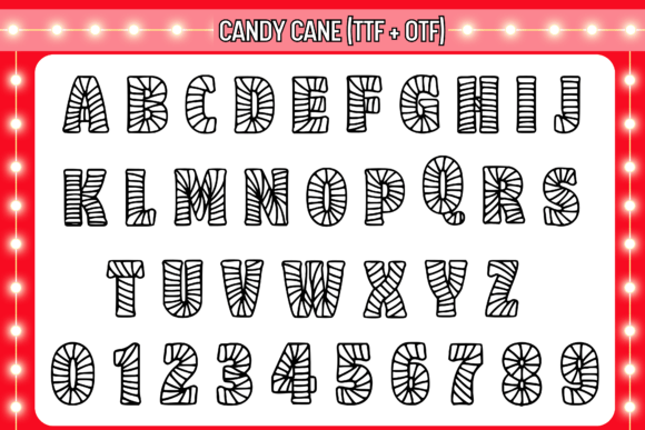 Candy Cane Font - Preview 1