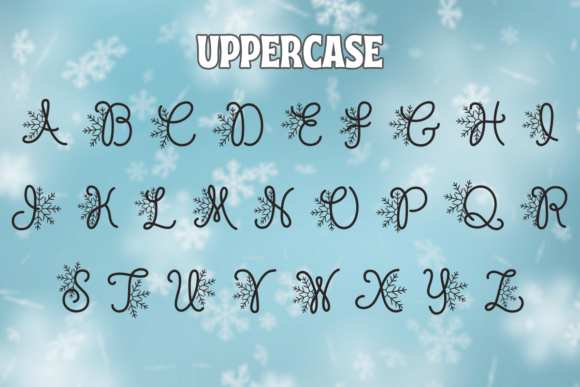 Christmas Snowflakes Font - Preview 1
