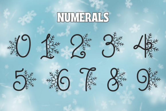 Christmas Snowflakes Font - Preview 2