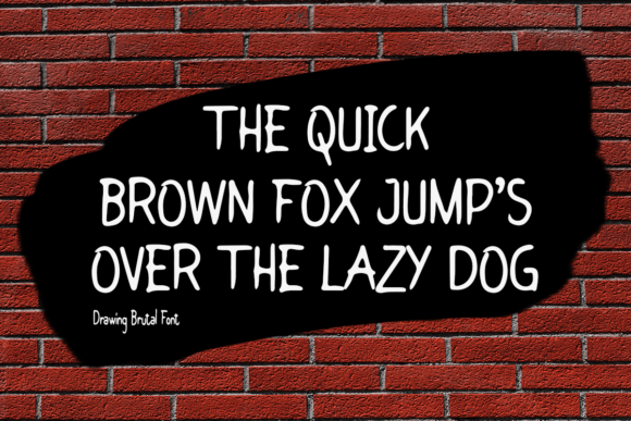Drawing Brutal Font PNG with transparent background - Preview 5