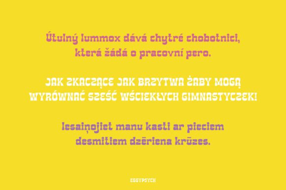 Eggypsych Font - Preview 5