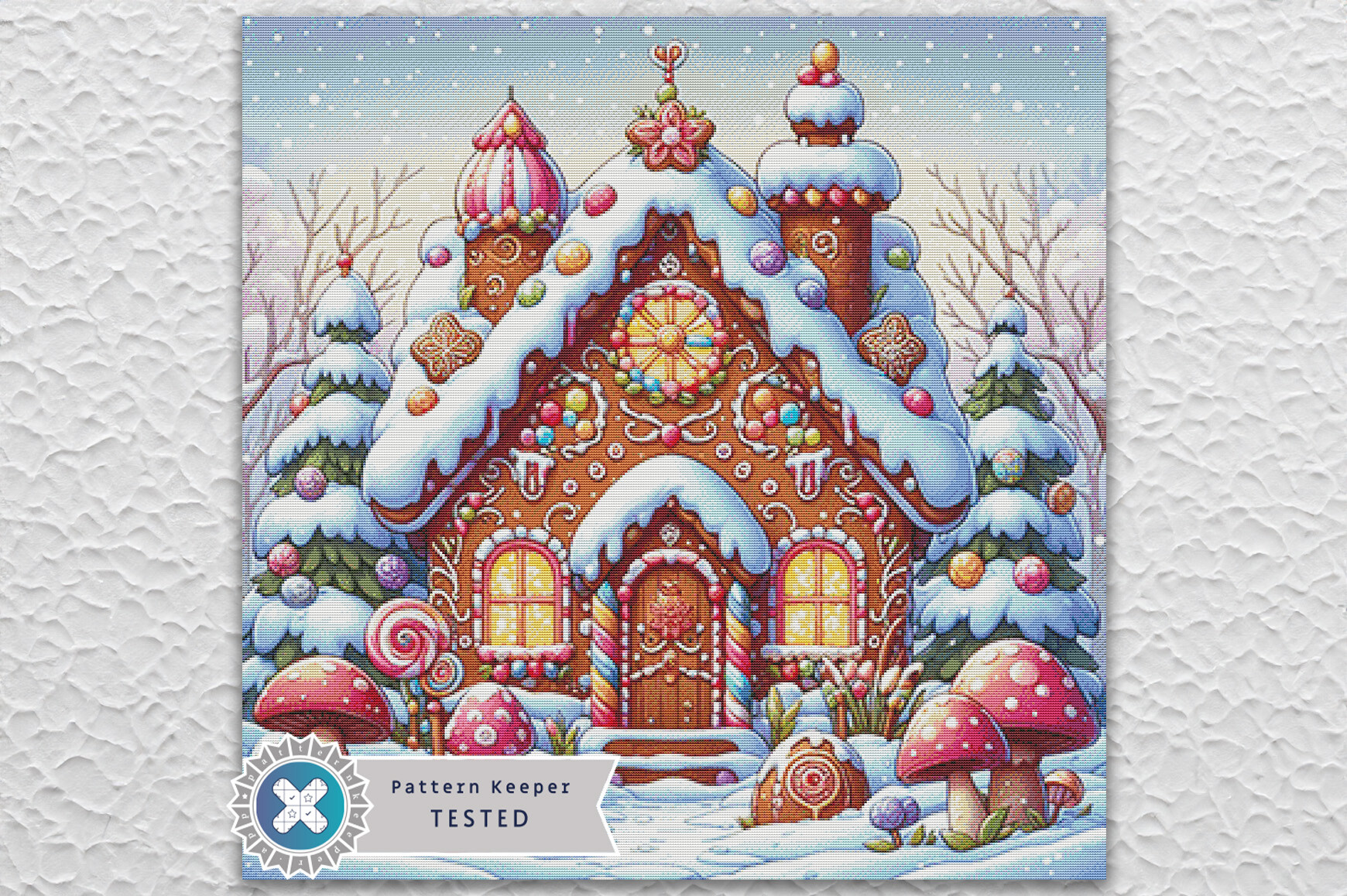 Gingerbread House Cross Stitch Chart PDF