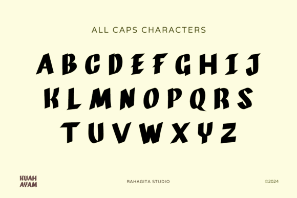 Kuah Ayam Font PNG with transparent background - Preview 1