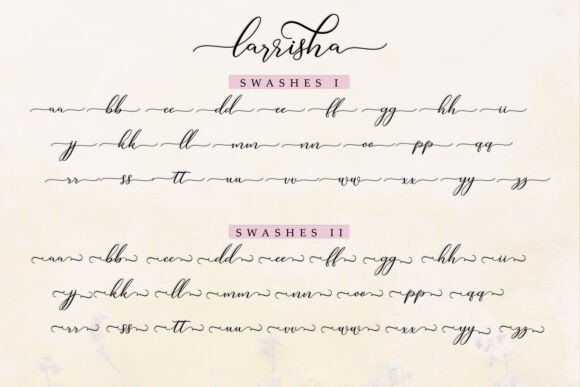 Larrisha Font PNG with transparent background - Preview 5
