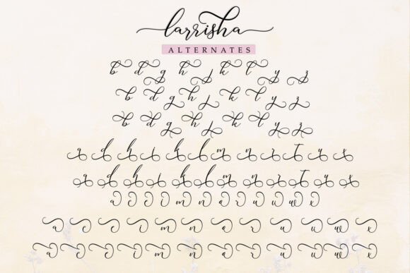 Larrisha Font PNG with transparent background - Preview 6