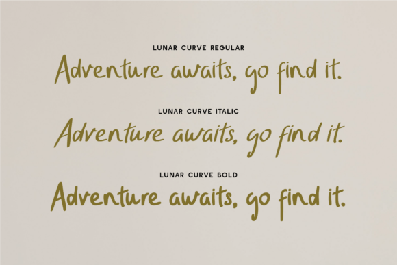 Lunar Curve Font PNG with transparent background - Preview 3