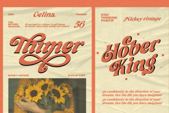 Nickey Vintage Font PNG with transparent background - Preview 1