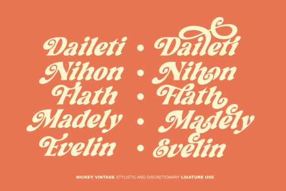 Nickey Vintage Font PNG with transparent background - Preview 4