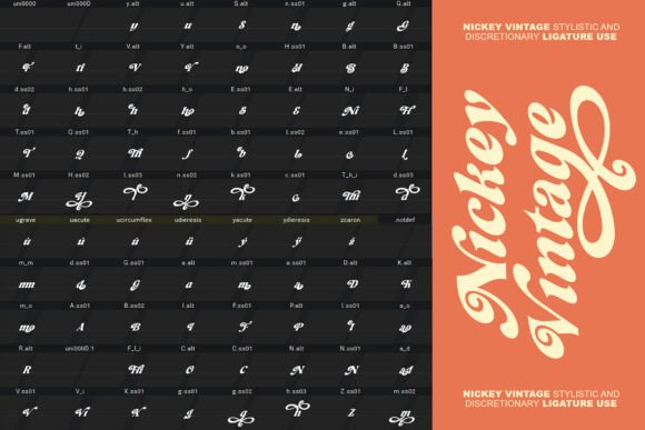 Nickey Vintage Font PNG with transparent background - Preview 6