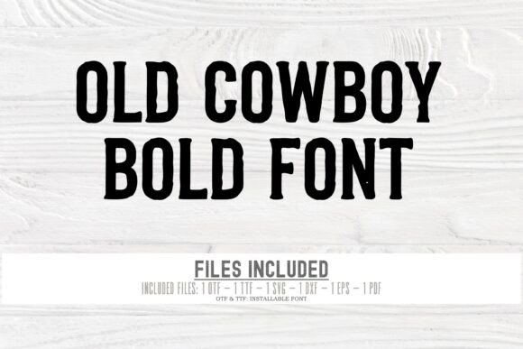 Old Cowboy Bold Font PNG with transparent background - Preview 1