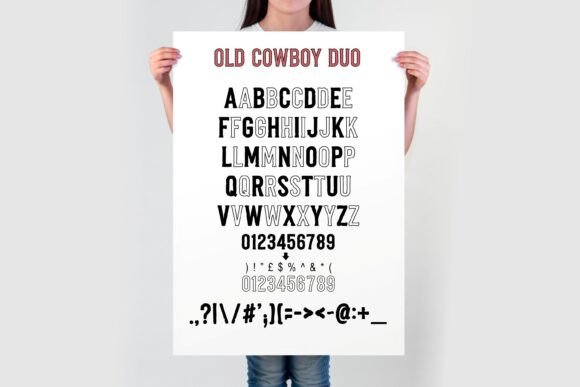 Old Cowboy Bundle Font PNG with transparent background - Preview 2