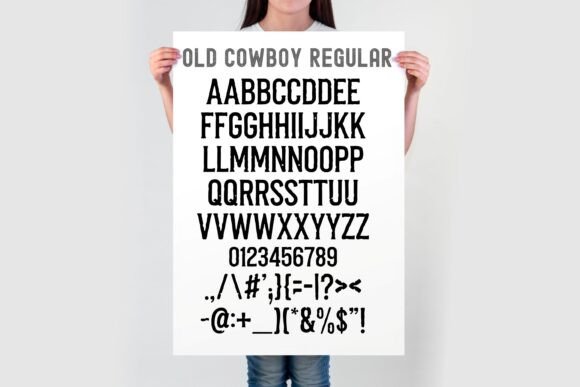 Old Cowboy Bundle Font PNG with transparent background - Preview 3