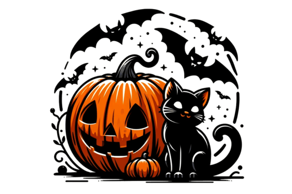 Pumpkin and Cat