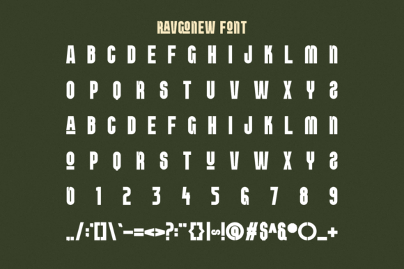 Ravgonew Font PNG with transparent background - Preview 4