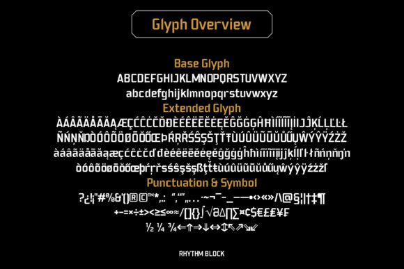Rhythm Block Font PNG with transparent background - Preview 1