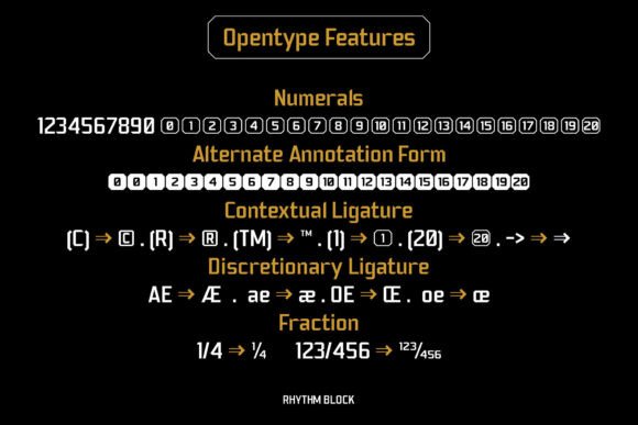 Rhythm Block Font PNG with transparent background - Preview 2