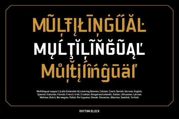 Rhythm Block Font PNG with transparent background - Preview 6