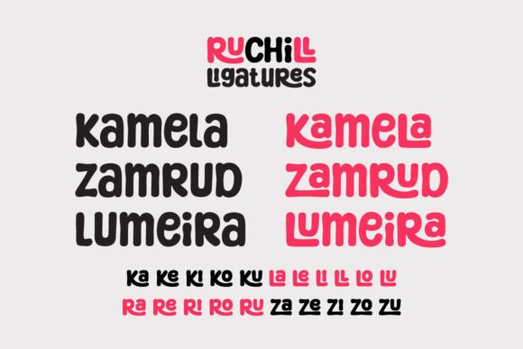 Ruchill Font PNG with transparent background - Preview 1