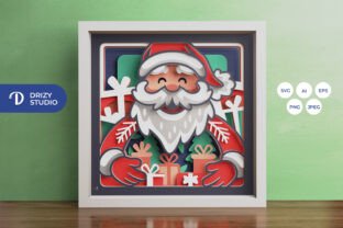 Santa 3D Layered Paper Cut