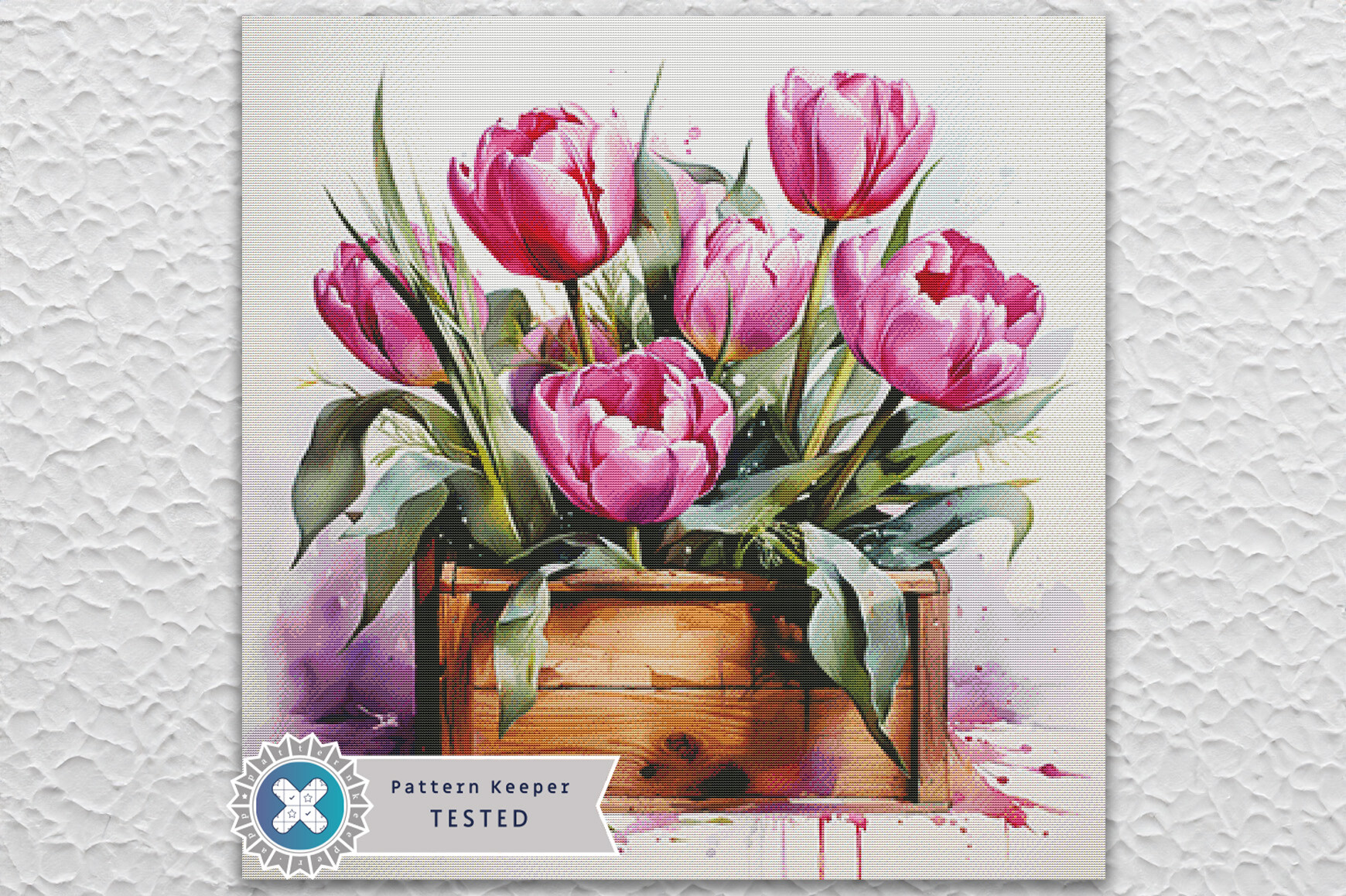 Tulip Bouquet Cross Stitch Pattern PDF