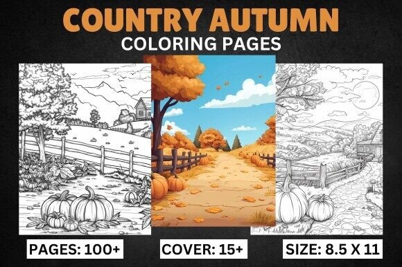 100+ Country Autumn Coloring Pages