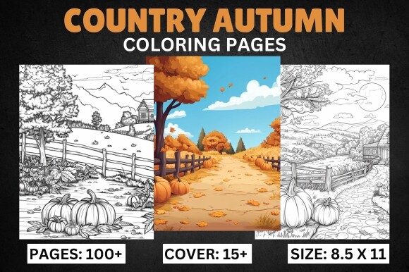 100+ Country Autumn Coloring Pages
