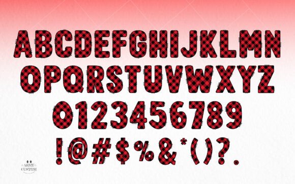 Buffalo Plaid Army Font - Preview 1