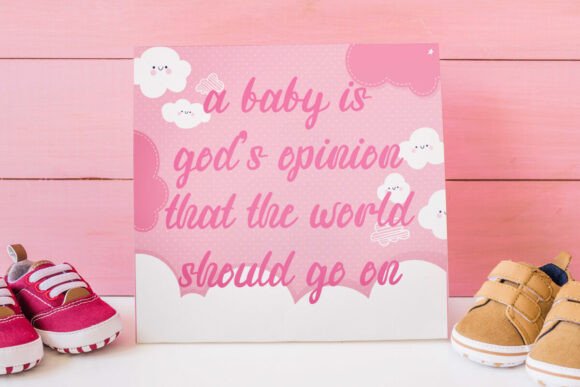 Cute Babies Font PNG with transparent background - Preview 5
