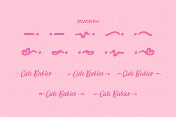 Cute Babies Font PNG with transparent background - Preview 6